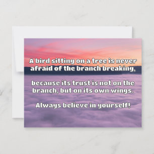 Postal Cita de estímulo positivo de Empath Belig