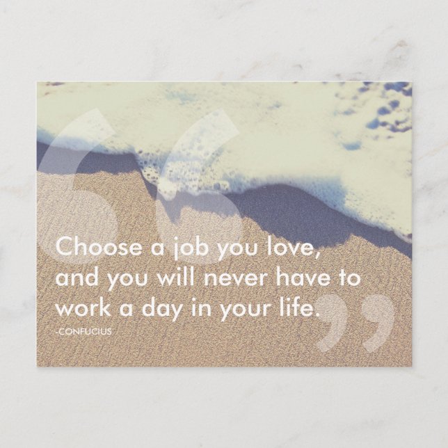 Postal cita de éxito confuciano (Anverso)