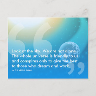 Postal cita de éxito de APJ Abdul Kalam