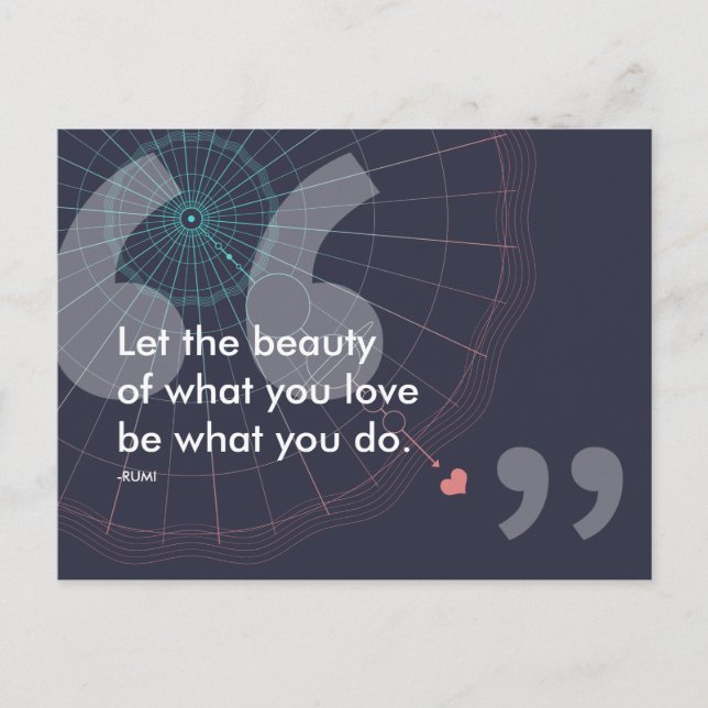 Postal cita de éxito de rumi (Anverso)