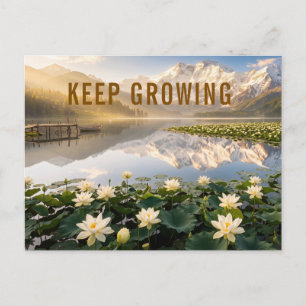 Postal Cita de Éxito Inspirador Naturaleza Flores