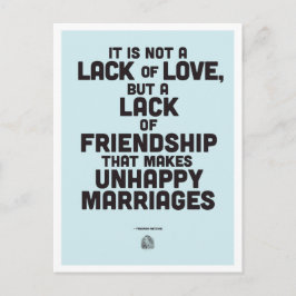 Postal Cita de filosofía matrimonial