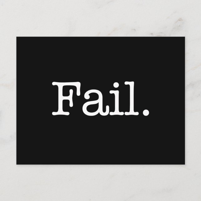 Postal Cita de Fracaso - Fracasar. Citas de Jerga (Anverso)