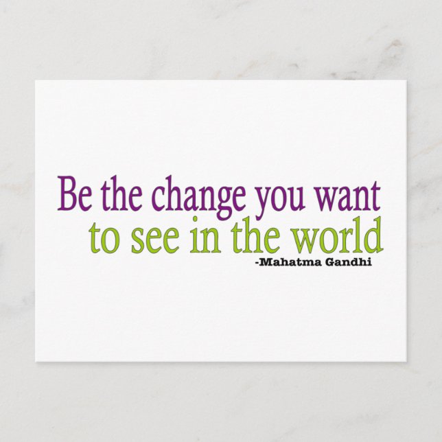 Postal Cita de Gandhi (Anverso)