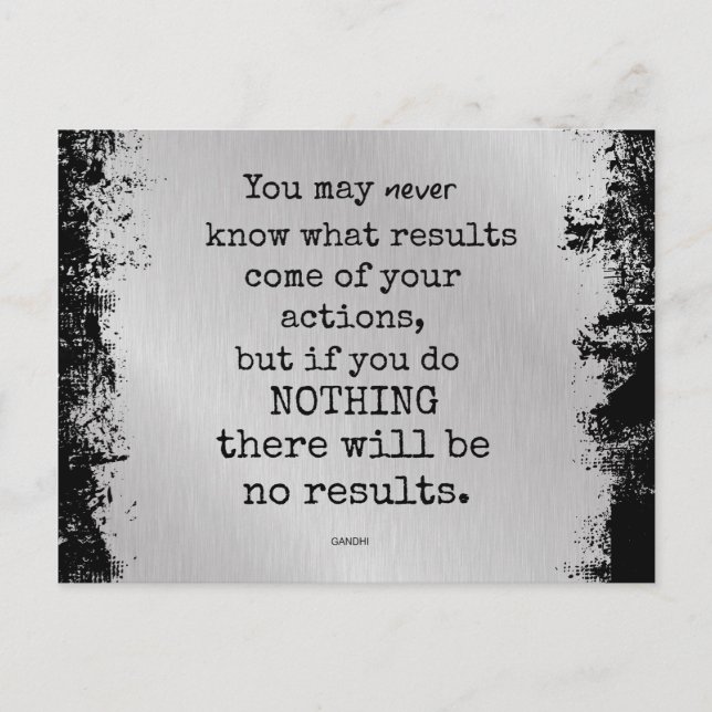 Postal Cita de Gandhi (Anverso)