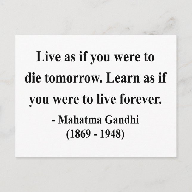 Postal Cita de Gandhi 4a (Anverso)