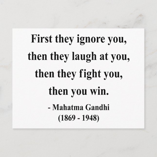 Postal Cita de Gandhi 5a (Anverso)