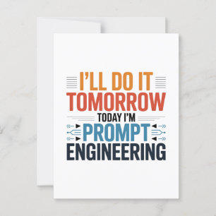 Postal Cita de Geek de Ingeniería Graciosa de AI