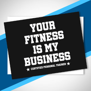 Postal Cita de gimnasio de entrenador personal certificad