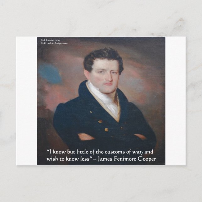 Postal Cita de guerra de James Fenimore Cooper (Anverso)