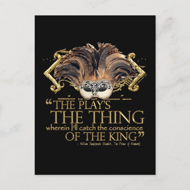 Postal Cita de Hamlet Play (versión Gold) (Anverso)