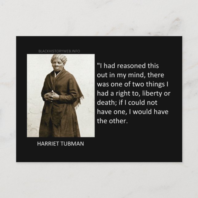 Postal Cita de Harriet Tubman (Anverso)