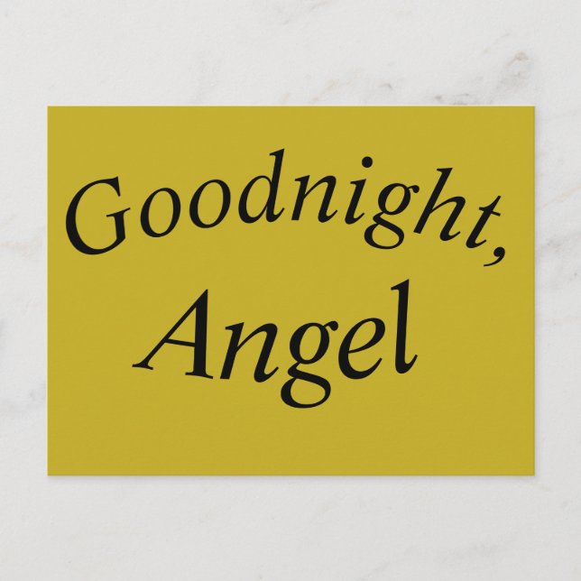 Postal Cita de Helena del ángel de la buena noche negro d (Anverso)