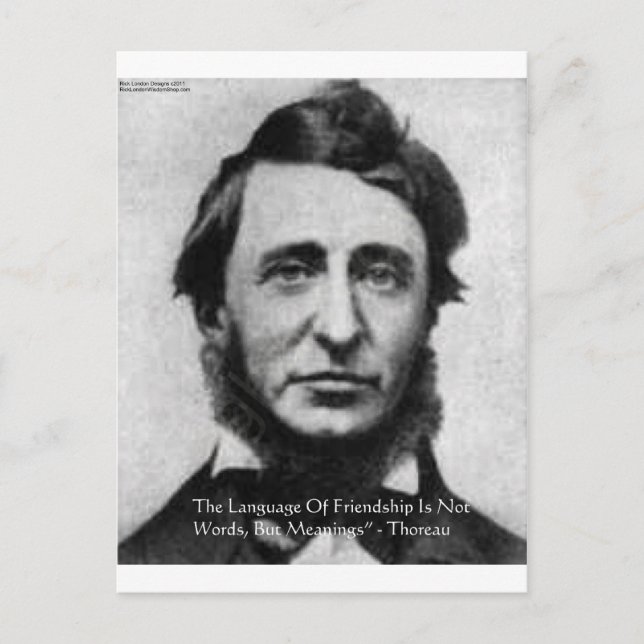 Postal Cita de Henry David Thoreau (Anverso)
