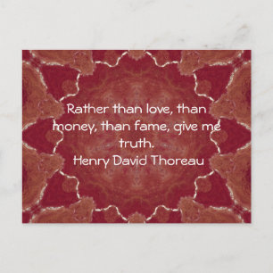 Postal Cita de Henry David Thoreau Wisdom