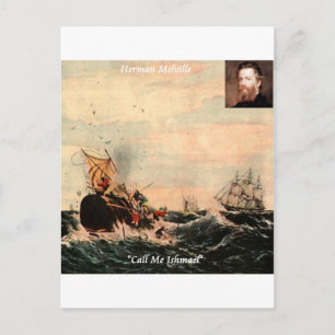 Postal Cita de Herman Melville Llámame Ismael