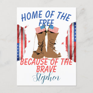 Postal Cita de honor de veteranos personalizada