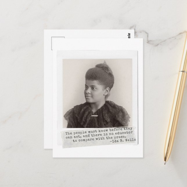 Postal Cita de Ida B. Wells - Grandes mujeres negras en l (Anverso/Reverso In Situ)