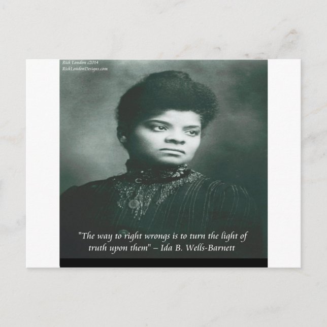 Postal Cita de Ida B Wells y la Verdad (Anverso)