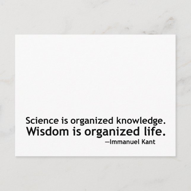 Postal Cita de Immanuel Kant (Anverso)