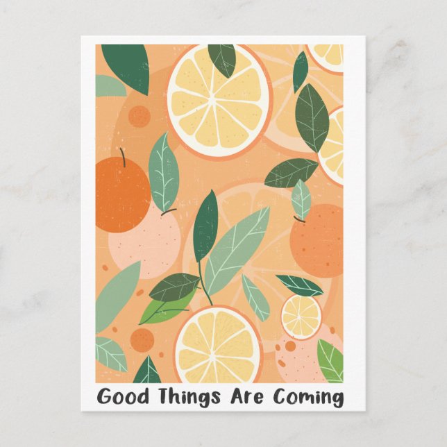 Postal Cita de inspiración floral de retro boho (Anverso)