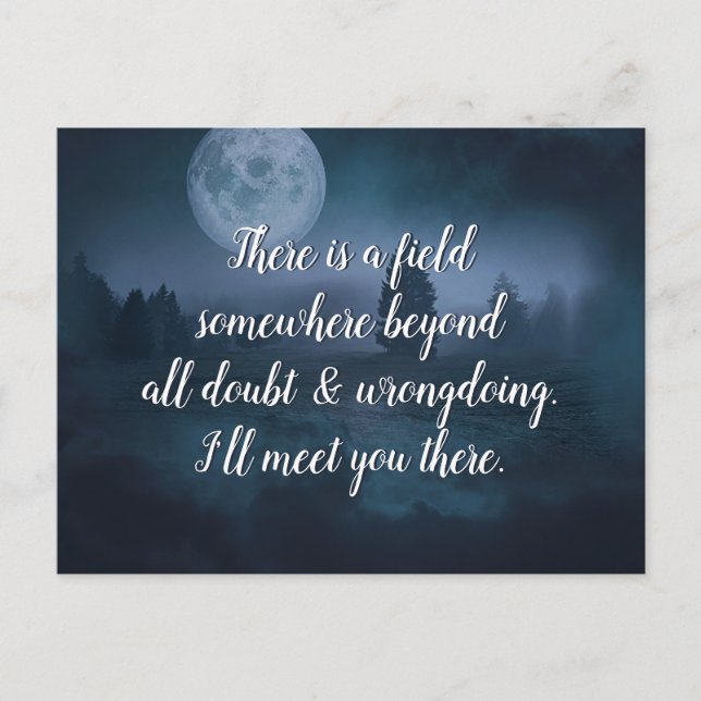 Postal Cita de inspiración que te encontraré allí (Anverso)