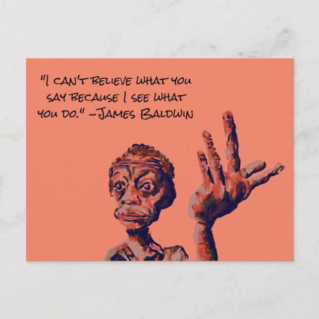 Postal cita de james baldwin (Anverso)