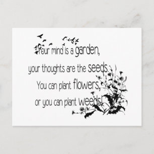 Postal Cita de jardinería inspiradora