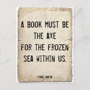 Postal Cita de Kafka sobre los libros