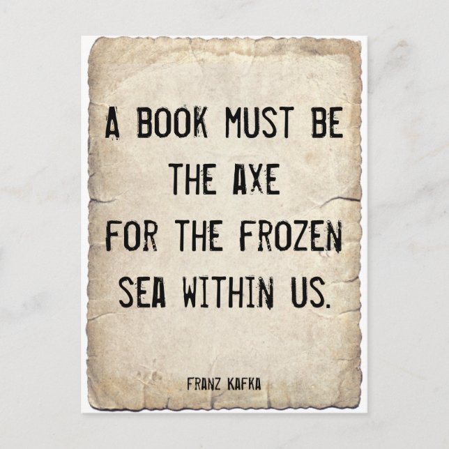 Postal Cita de Kafka sobre los libros (Anverso)