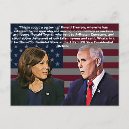 Postal Cita de Kamala Harris durante el debate del vicepr