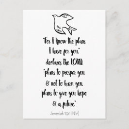 Postal Cita de la Biblia Cristiana Inspiración Felicitaci