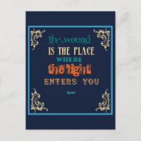 Cita de la tipografía Rumi - La herida