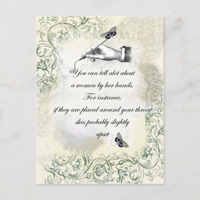 Postal Cita de "Las manos de la mujer" (Anverso)