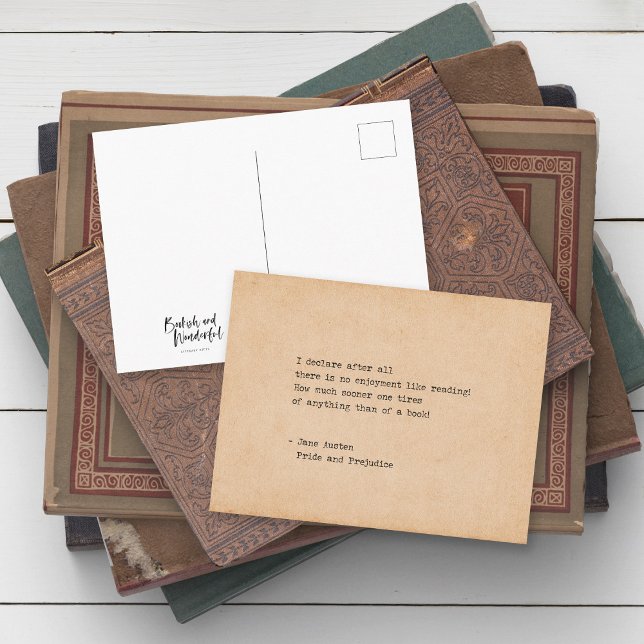 Postal Cita de lectura de la escritora Jane Austen (Subido por el creador)