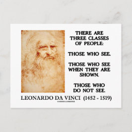 Postal Cita De Leonardo da Vinci De Tres Clases De Person