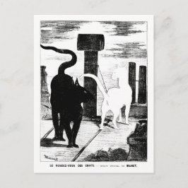 Postal Cita de los gatos - Édouard Manet - Arte de gatos