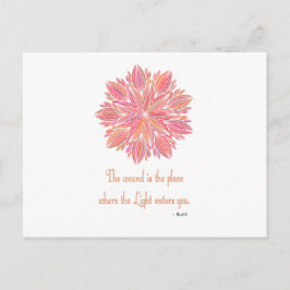 Postal Cita de Mandala Rumi Wound