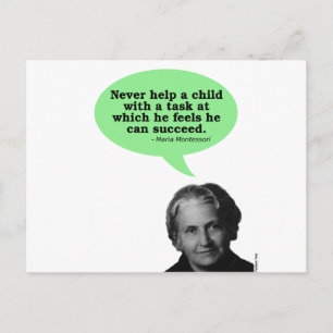Postal Cita de Maria Montessori