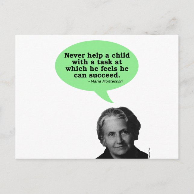 Postal Cita de Maria Montessori (Anverso)