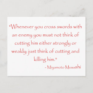 Postal Cita de Miyamoto Musashi