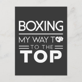 Postal Cita de motivación de boxeo tipografía minimal aud