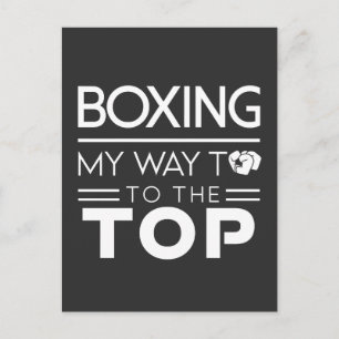 Postal Cita de motivación de boxeo tipografía minimal aud