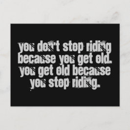 Postal Cita de motocicleta que no dejas de andar