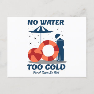 Postal Cita de nadador: no hay agua demasiado fría para u