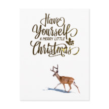 Cita de Navidad con diseño retro de renos