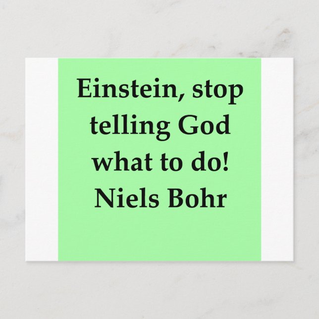 Postal cita de neils bohr (Anverso)