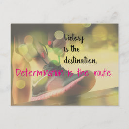 Postal Cita de Netball con eslogan de victoria motivadora