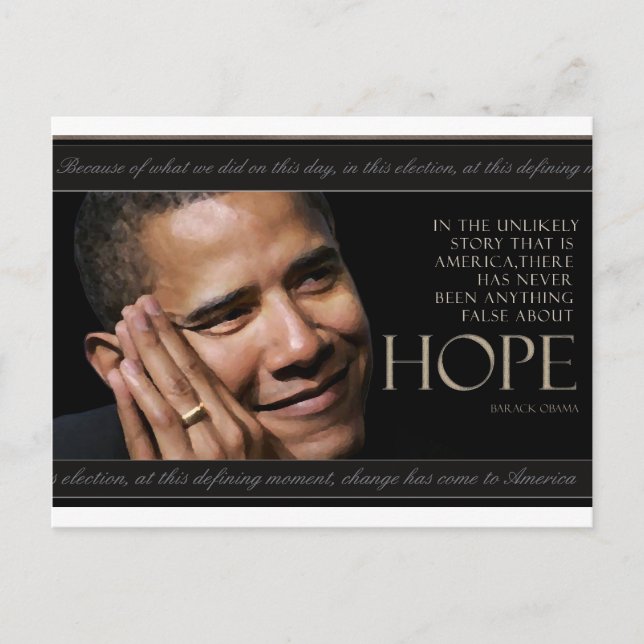 Postal Cita de Obama (Anverso)