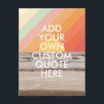 Postal Cita de Personalizado de paisaje oceánico retro<br><div class="desc">Crea tu propia postal de cita personalizado con texto personalizado en un entorno oceánico retro.</div>